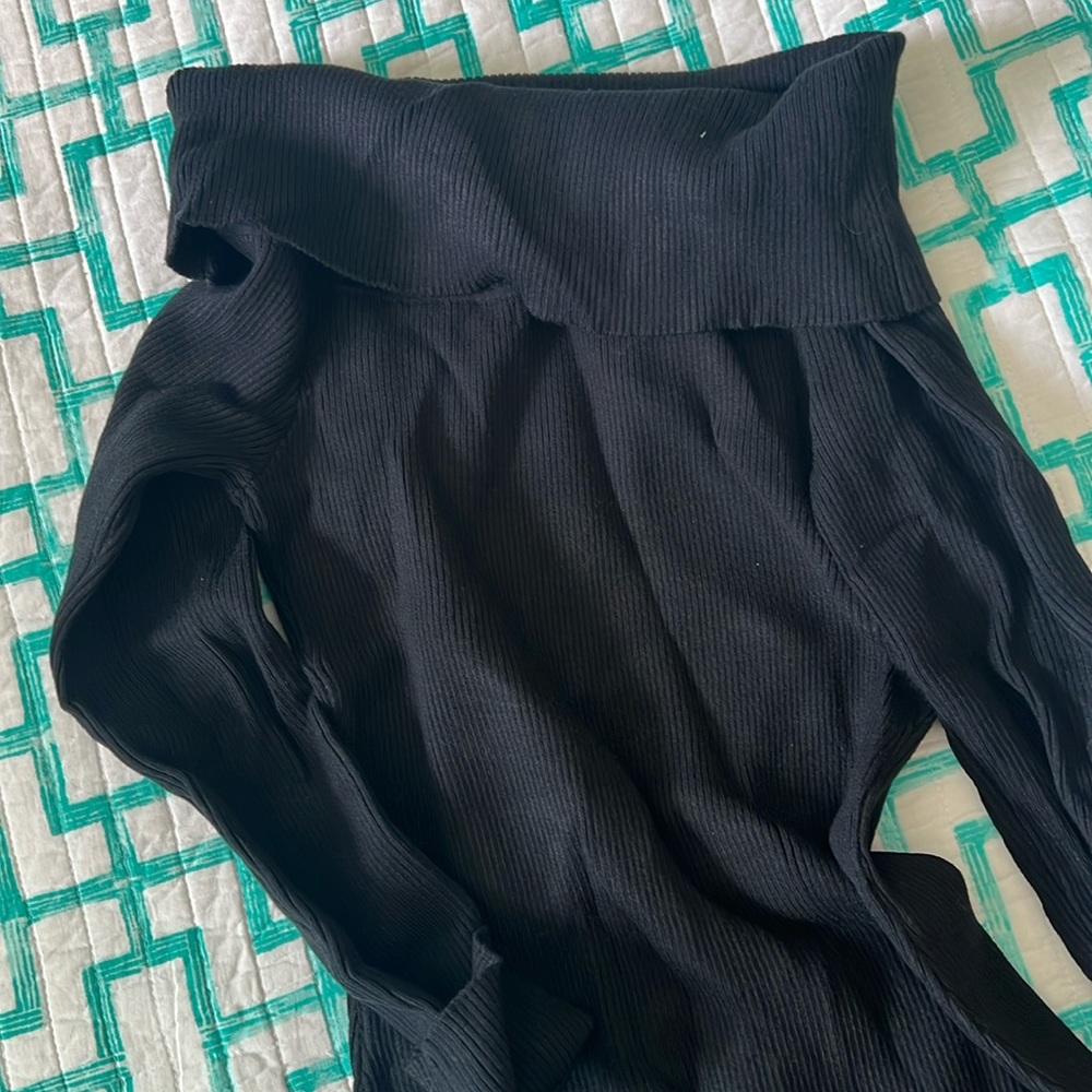 Black over the shoulder dress